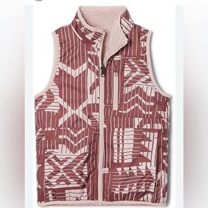 Columbia‎  Girl's Hakatai Reversible Vest Pink 
Zipper Sherpa Fleece
